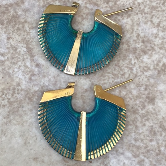 Fishing Line Earrings. Sterling Silver. HP - Picture 2 of 5